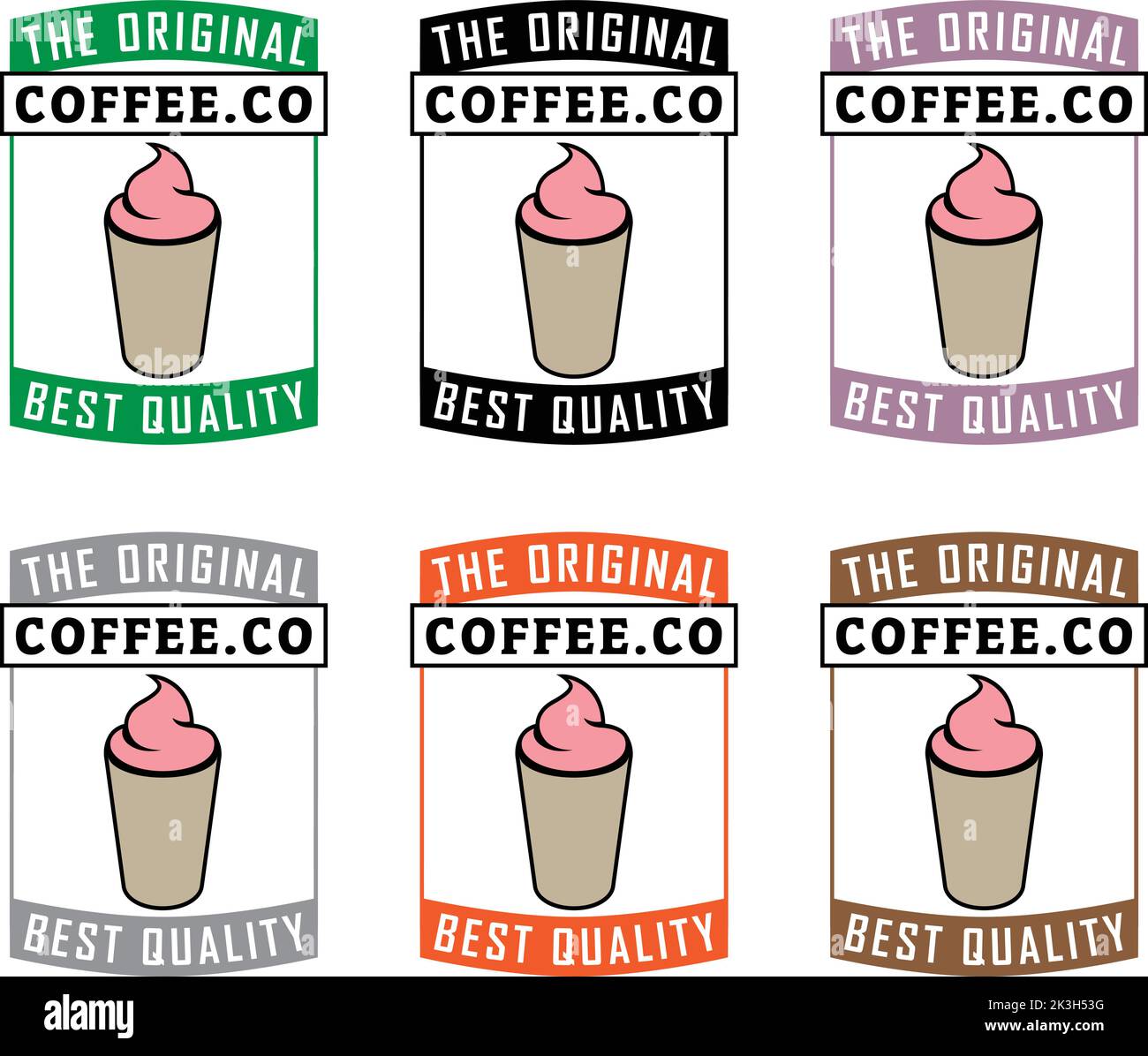 Iced Coffee Icon with Text isolated on a White Background Stock Vector