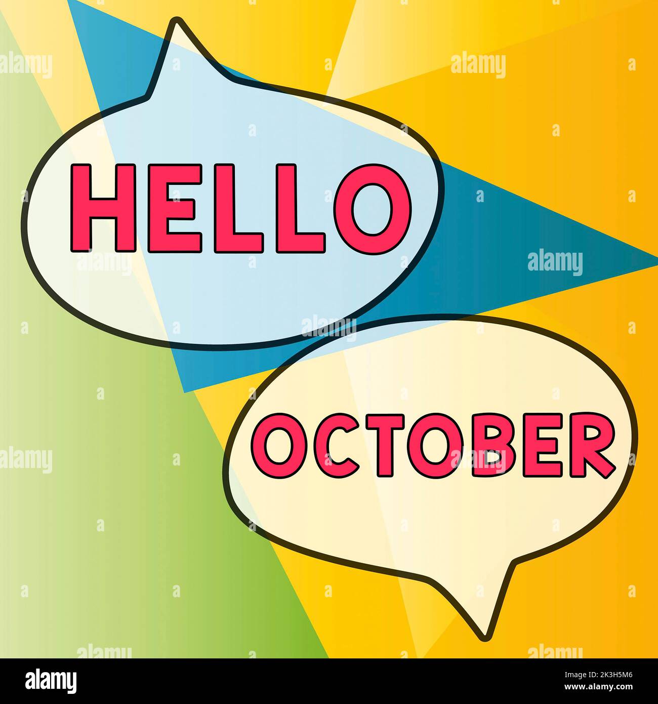 Help October Inspiration showing sign Hello October. Conceptual photo Last Quarter ...