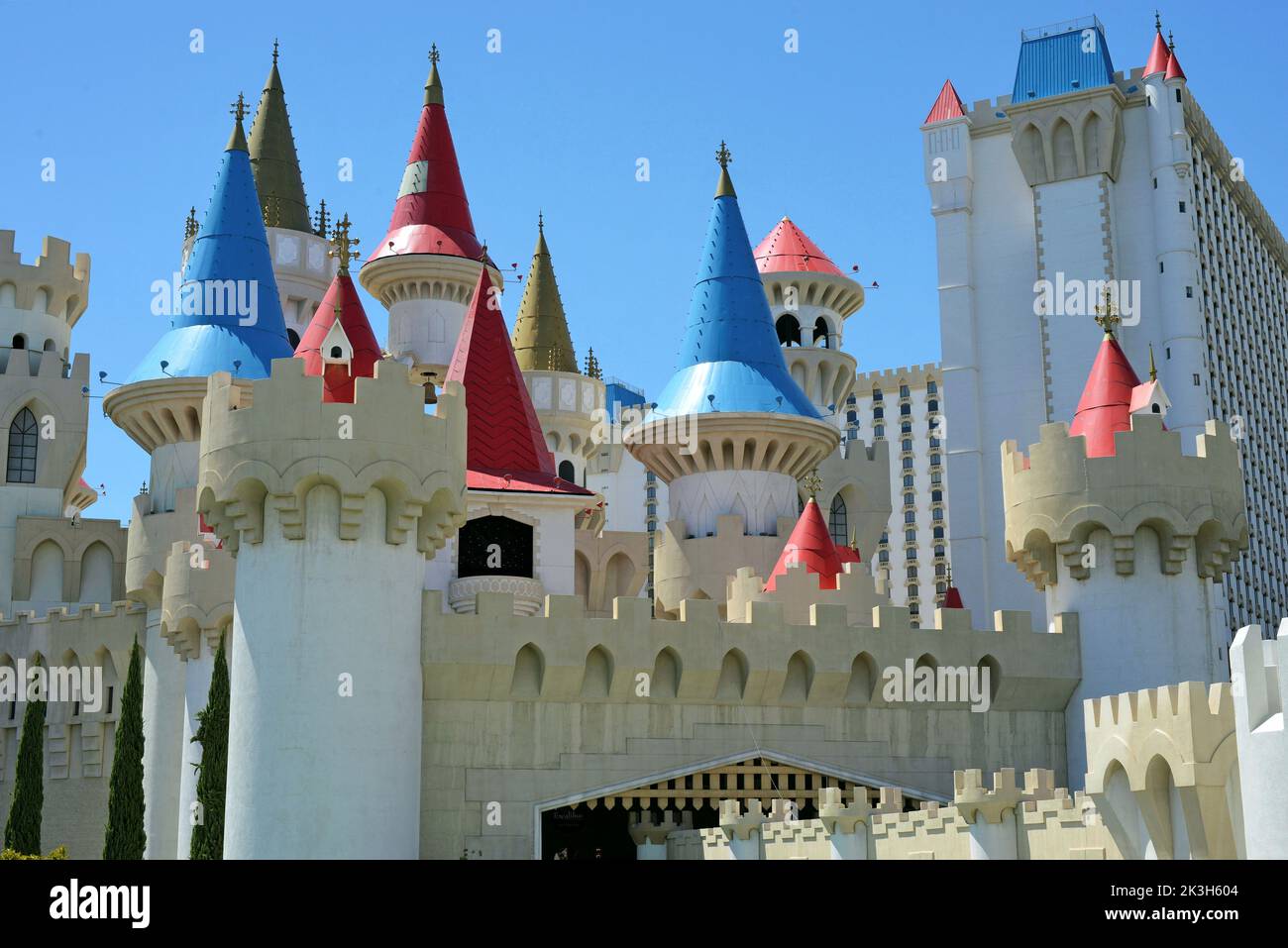 Excalibur Hotel located on the Las Vegas Strip,Nevada,USA Stock Photo
