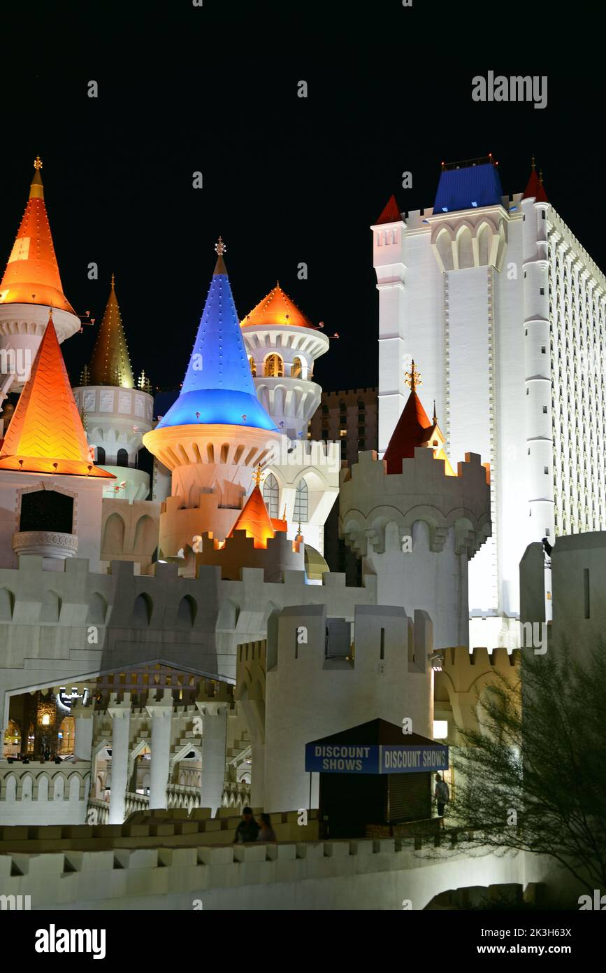 Excalibur Hotel located on the Las Vegas Strip,Nevada,USA Stock Photo