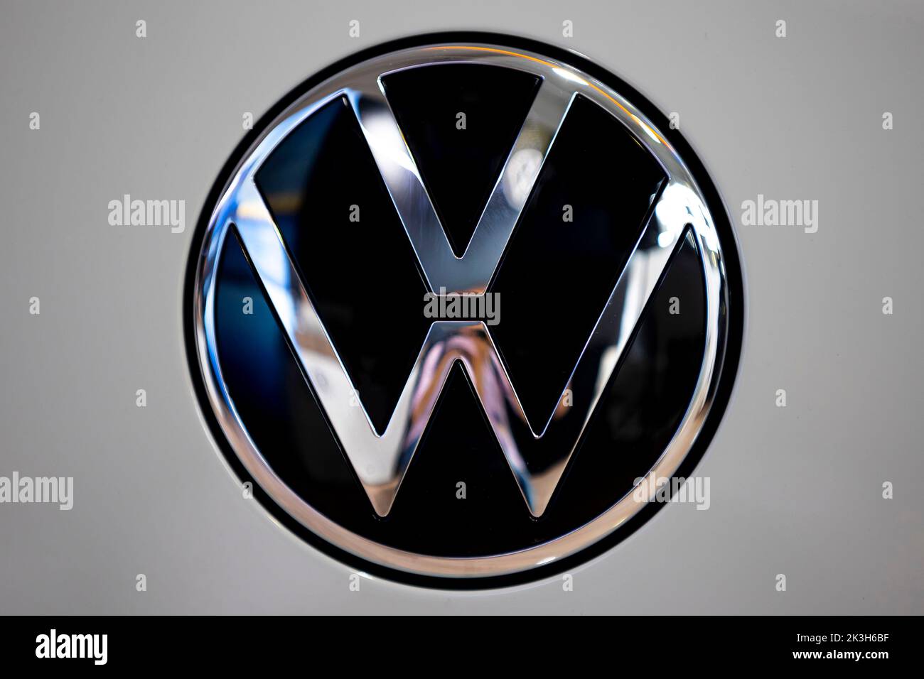 Volkswagen, VW logo, corporate identity, lettering, optional, white  background, Germany Stock Photo - Alamy
