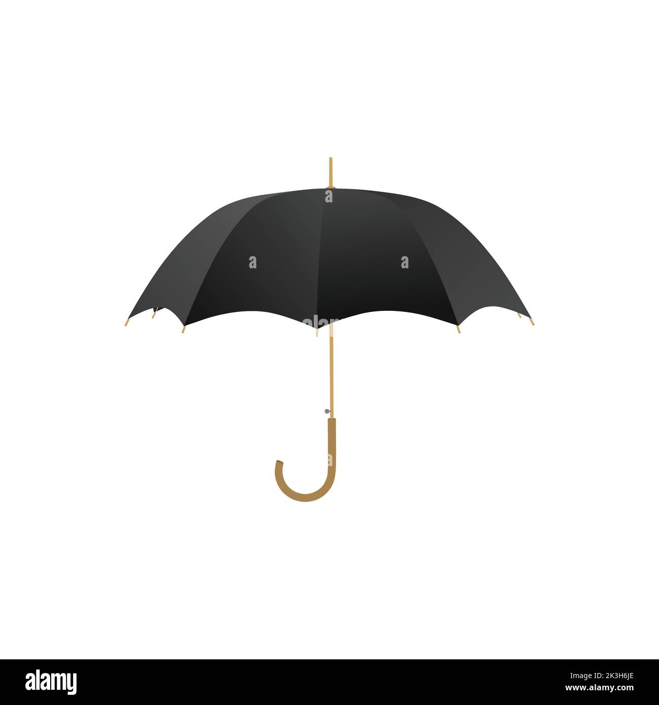 black umbrella isolated on white background Stock Vector Image & Art