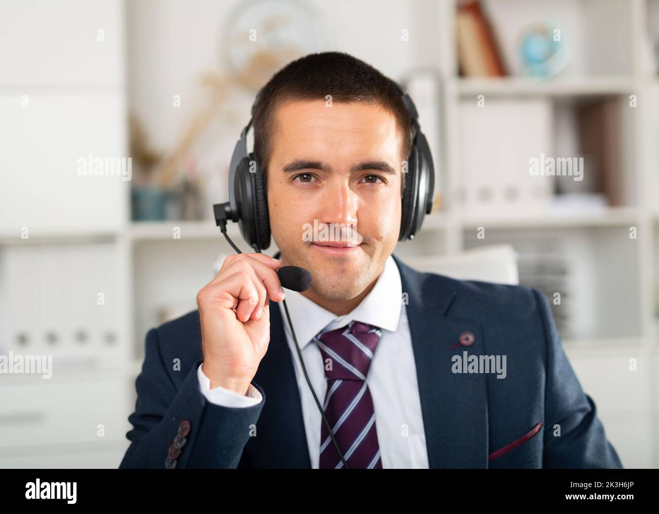 Phone operator man hi-res stock photography and images - Alamy