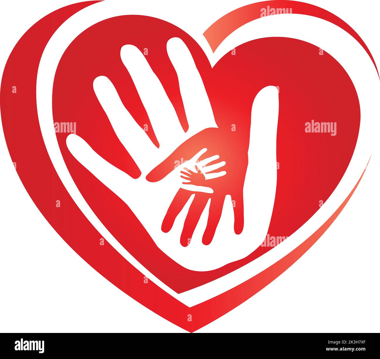 Hands heart family team group logo stock vector image art alamy
