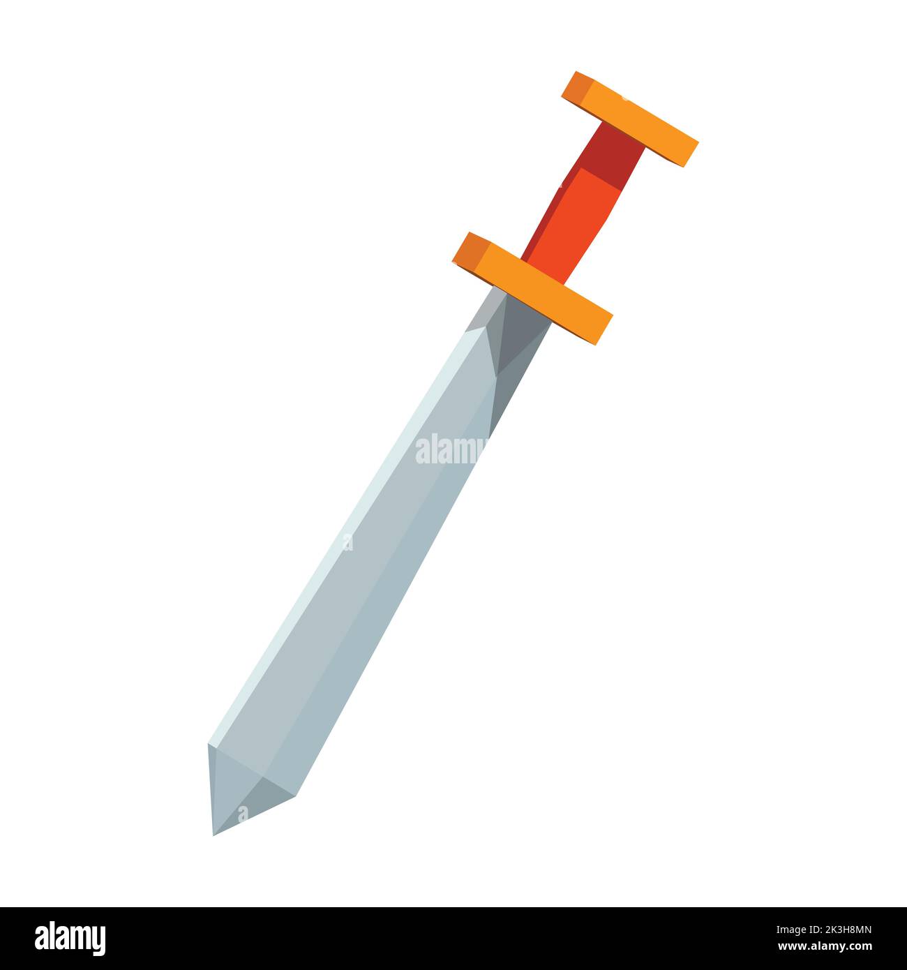 Crossed sword. Medieval knight weapon. Soldier item. Symbol of war and  battle. Logo and coat of arms. Cartoon flat illustration. Two Sharp blade  and handle of blade 27894135 Vector Art at Vecteezy