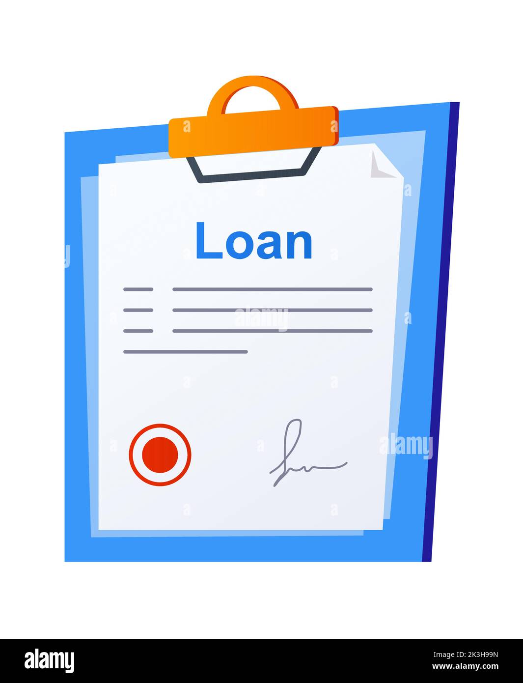 Loan - modern flat design style single isolated image Stock Vector