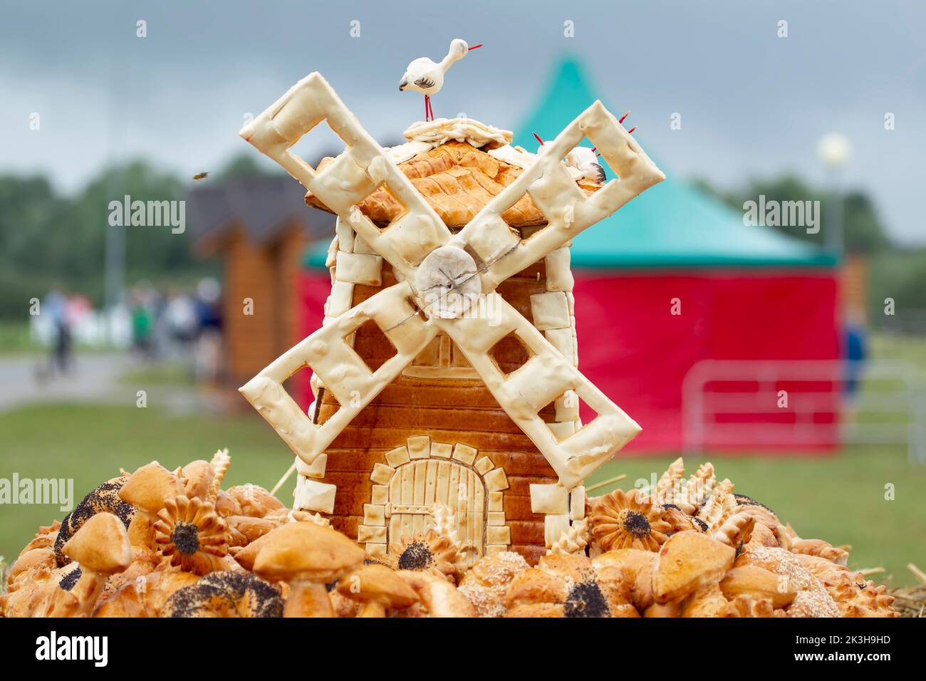 Harvest festival. Bakery products. Beautiful food at an agricultural