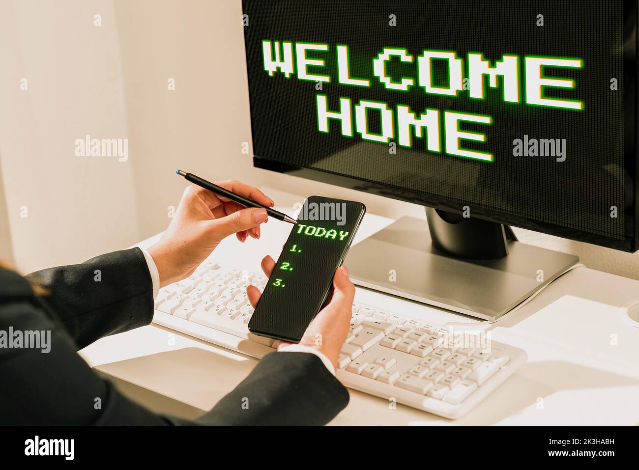 Text showing inspiration Home, Concept meaning Expression Greetings New Owners Domicile