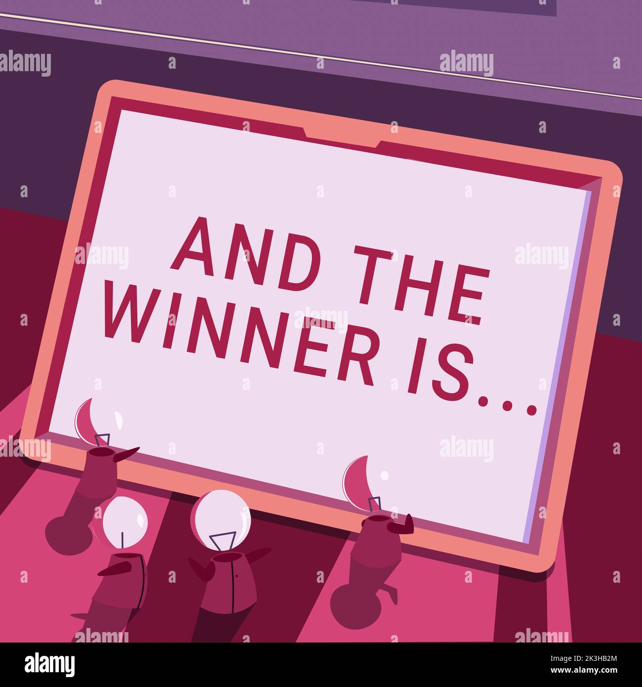 Writing displaying text And The Winner Is.... Business overview ...