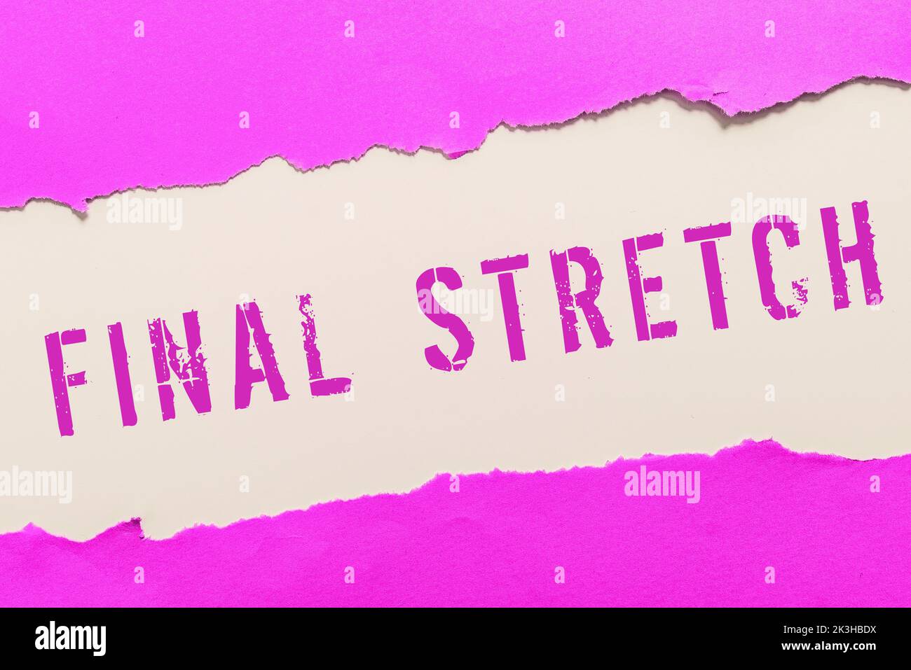 Text sign showing Final Stretch. Business concept Last Leg Concluding ...