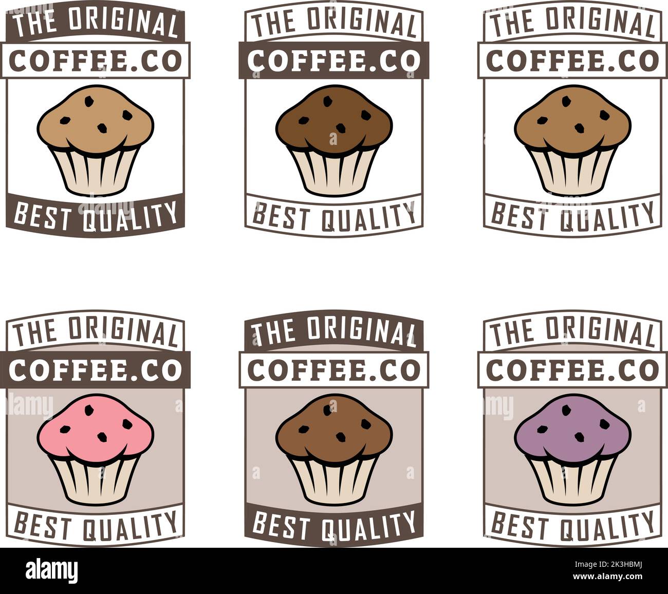 Muffin Icon with Text isolated on a White Background Stock Vector