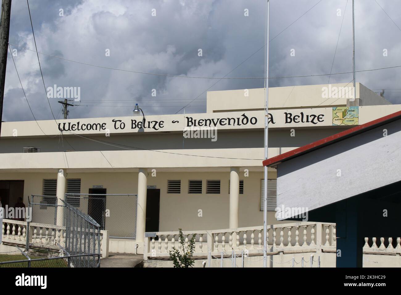 PUNTA GORDA, BELIZE - MARCH 15 2016 Belize Customs and Immigration building in Punta Gorda Stock Photo