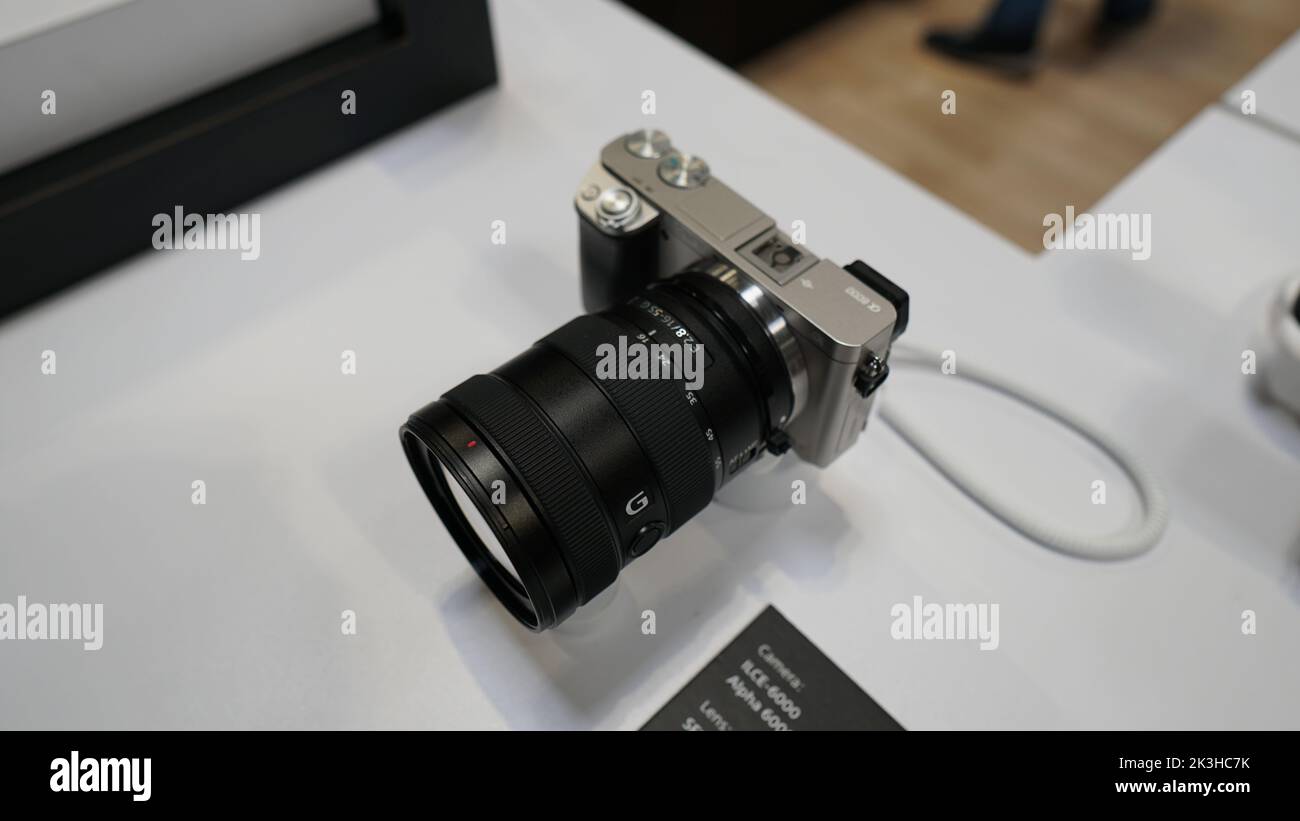 Sony Mirrorless Camera - The Photography Show, NEC, Birmingham Stock Photo