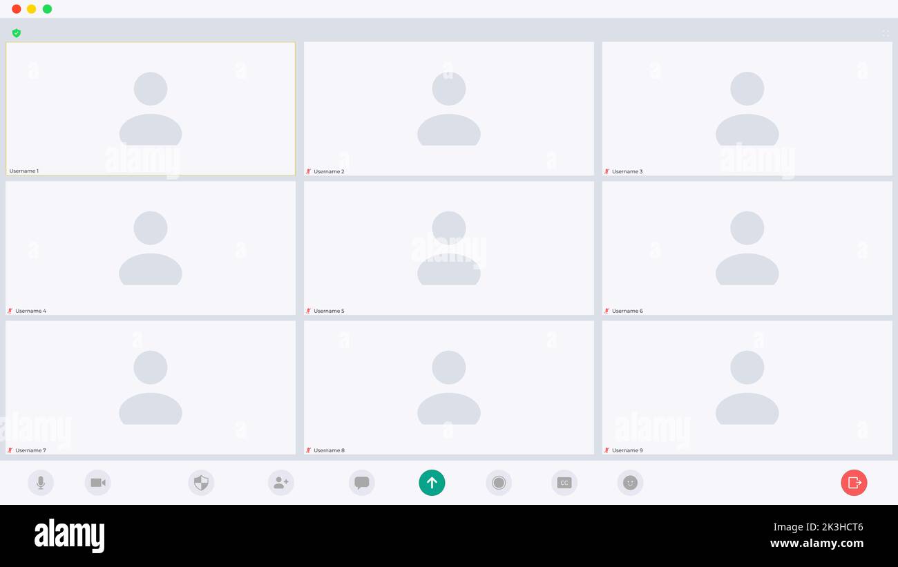 Video conference user interface, video conference calls window overlay ...