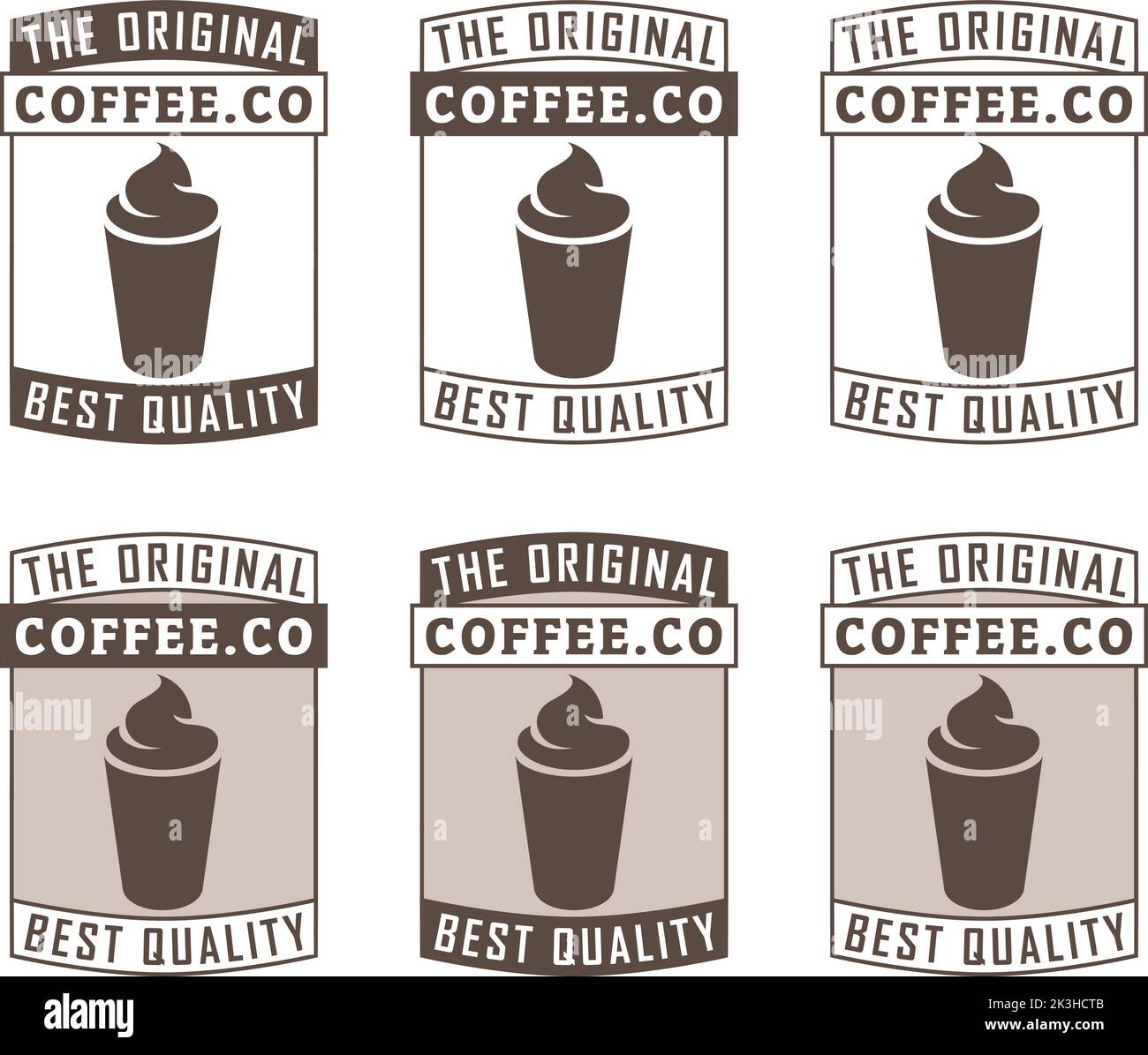 Iced Coffee Icon with Text isolated on a White Background Stock Vector