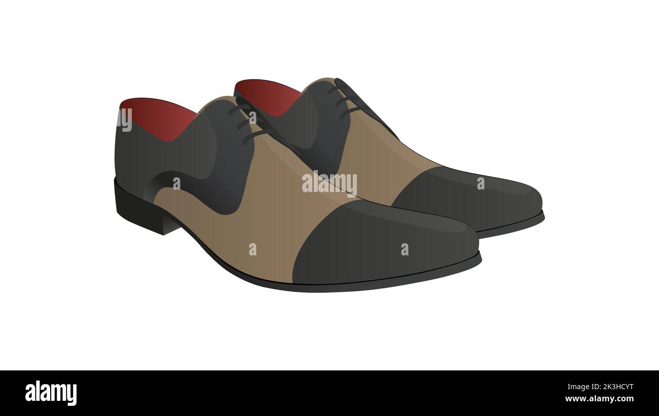 Men's classic shoes isolated on white background, Fashionable men's ...