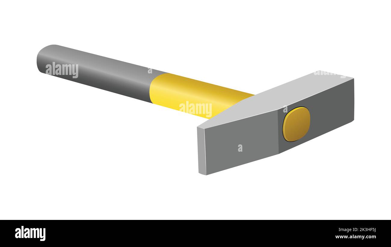 hammer isolated on white background, hammer vector illustration Stock ...