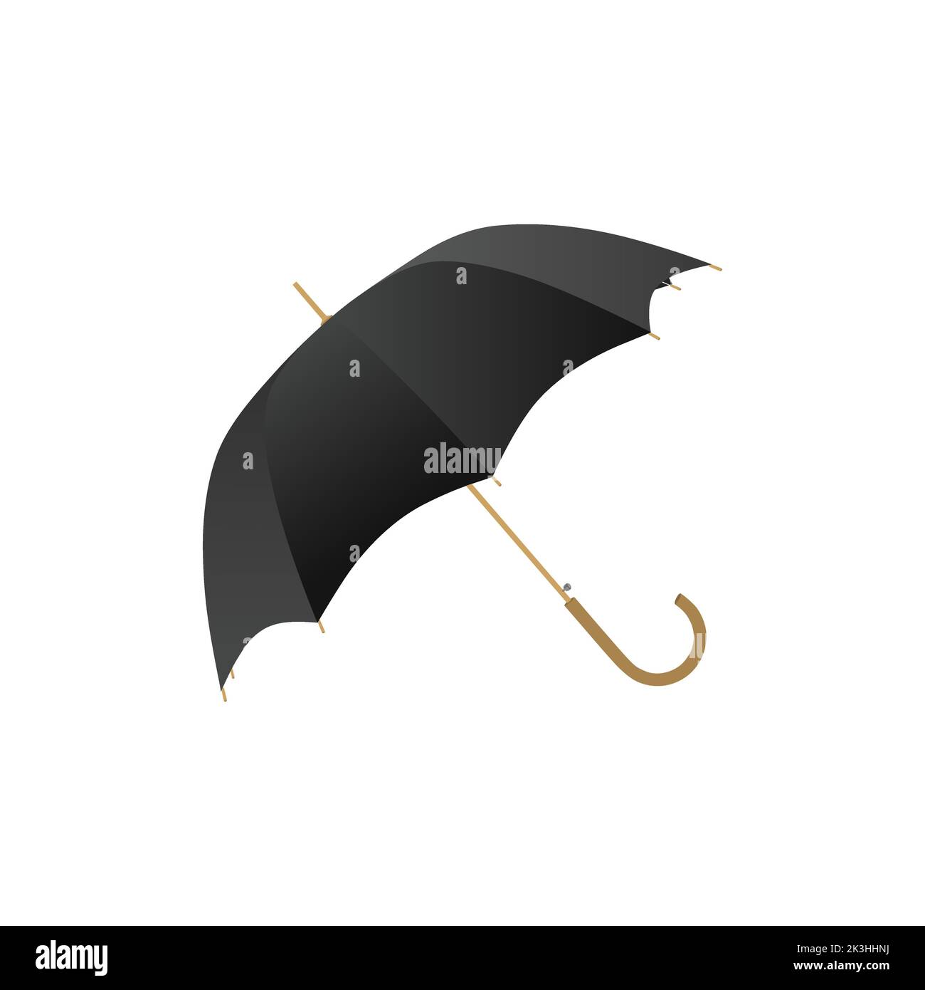 black umbrella isolated on white background Stock Vector Image & Art