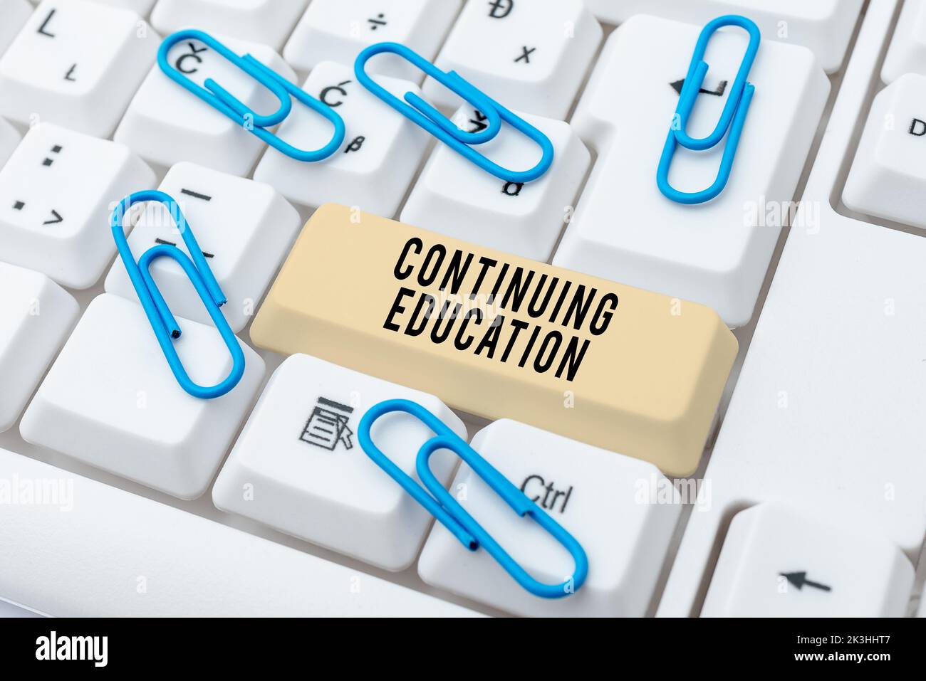 Writing displaying text Continuing Education. Word for Continued