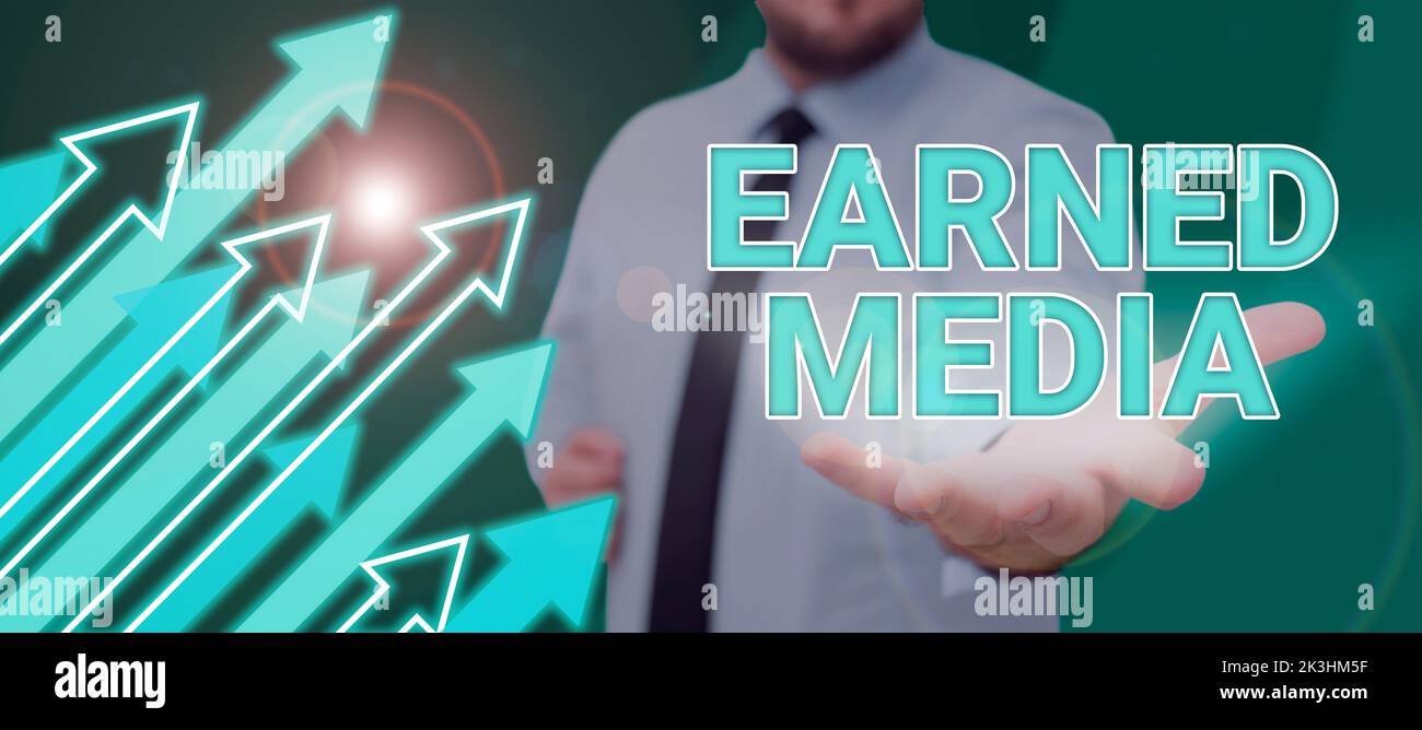 Earned Sign Sign displaying through concept hi-res stock photography and images - Alamy