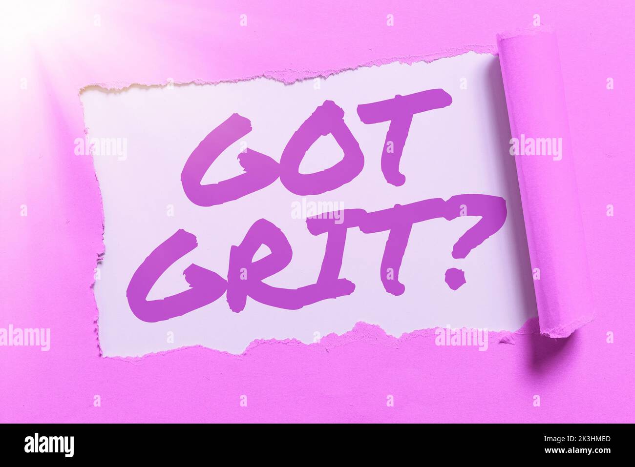 Text sign showing Got Grit Question. Business idea A hardwork with perseverance towards the desired goal Stock Photo