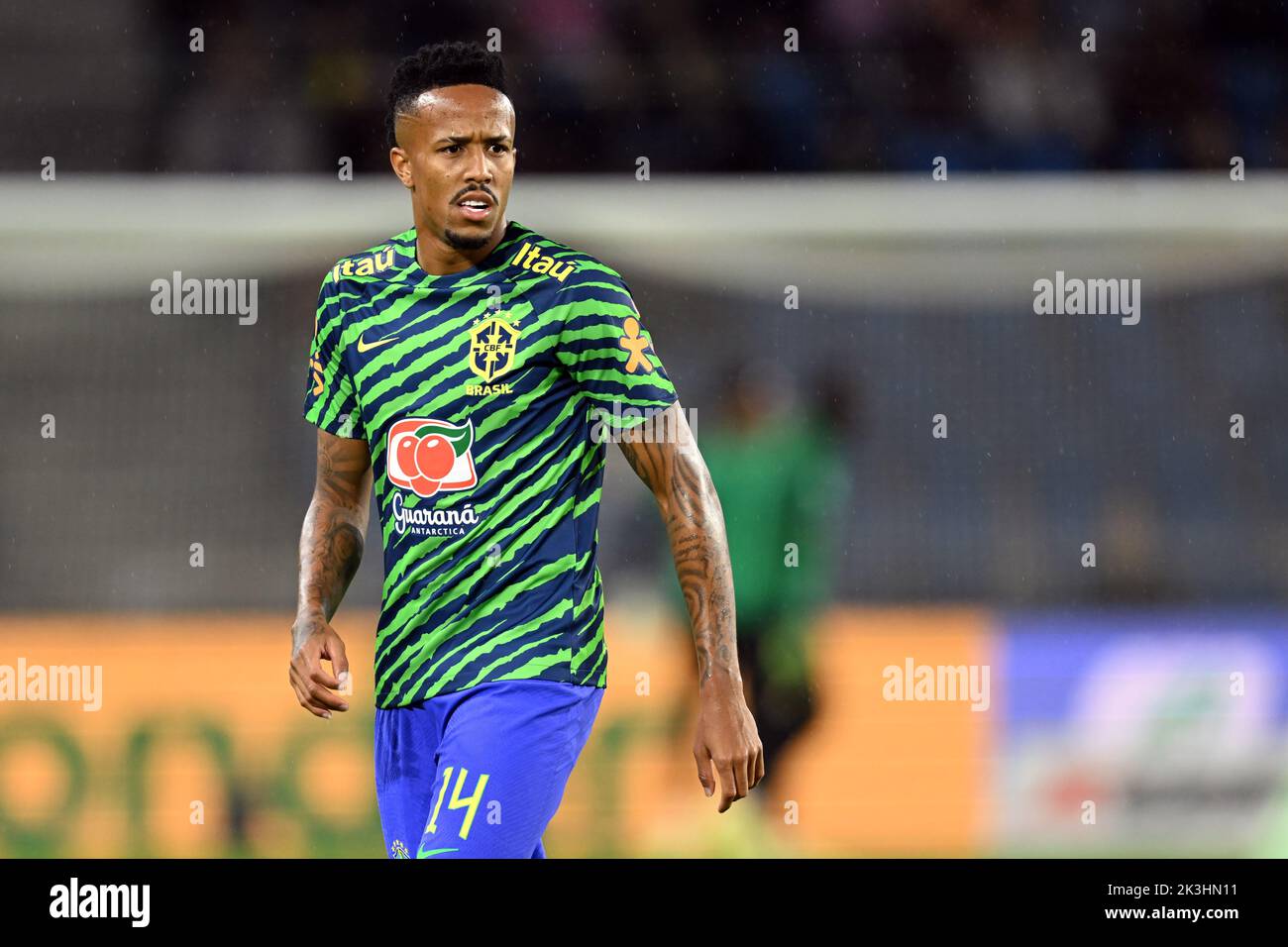 LE HAVRE - Eder Militao of Brasil during the International Friendly Match between Brazil and Ghana at Stade Oceane on September 23, 2022 in Le Havre, France. ANP | Dutch Height | Gerrit van Keulen Stock Photo