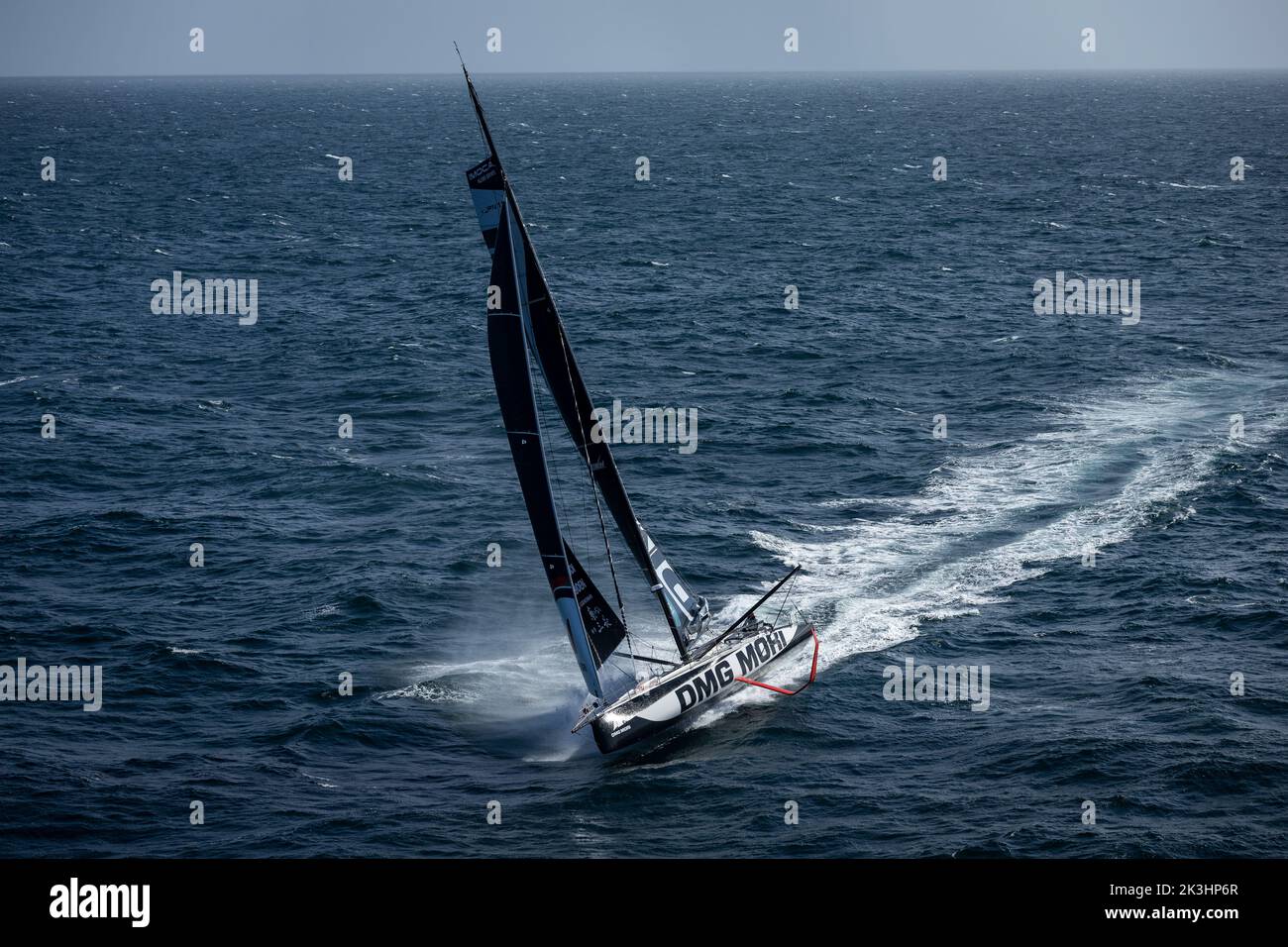 Skipper Kojiro Shiraishi on Imoca DMG MORI during Training prior the Route du Rhum 2022 on September 8, 2022, off Groix, France - Photo Pierre Bouras / DPPI Stock Photo