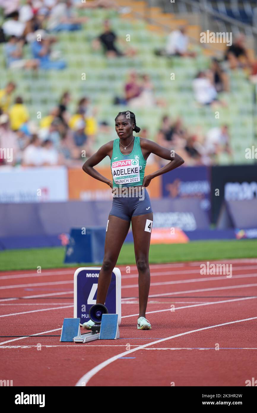 Rhasidat Adeleke participating in the 400 meters of the European ...