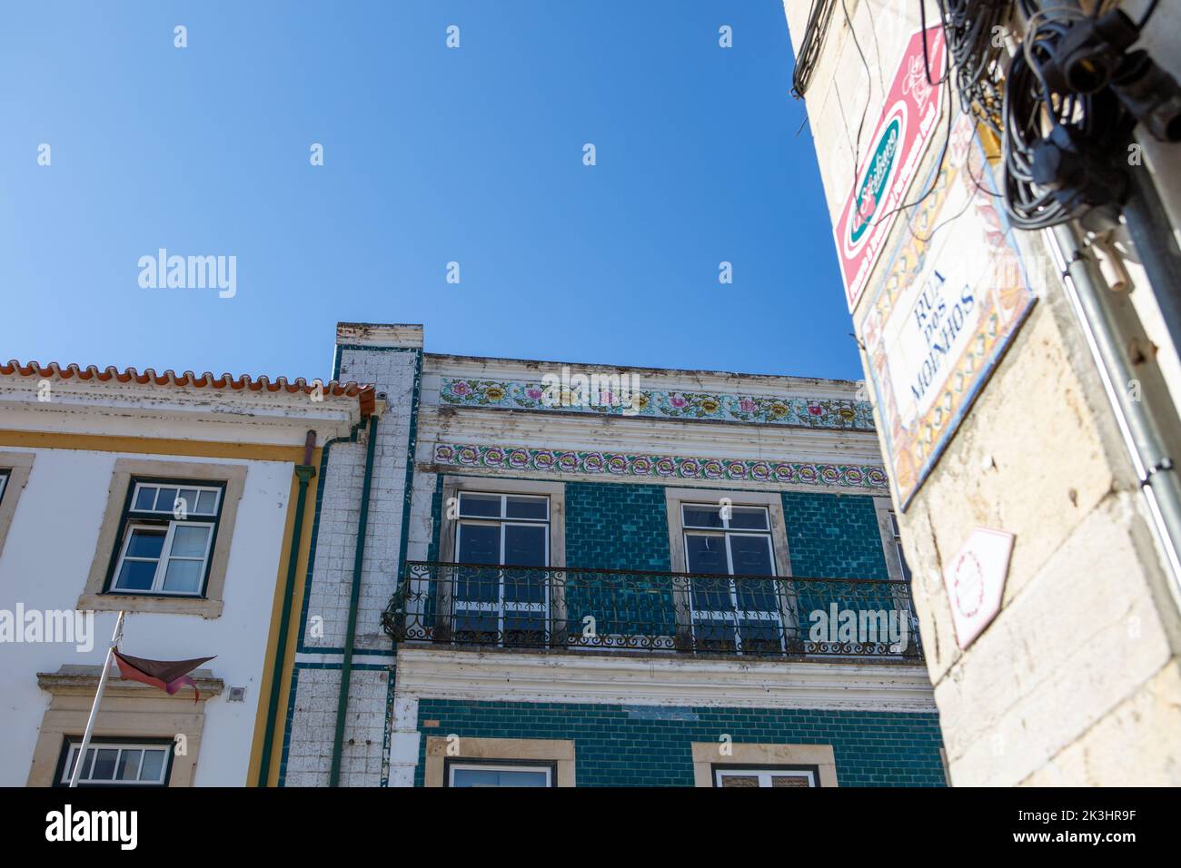 Tomar Sign Old facades cables in hi-res stock photography and images - Alamy