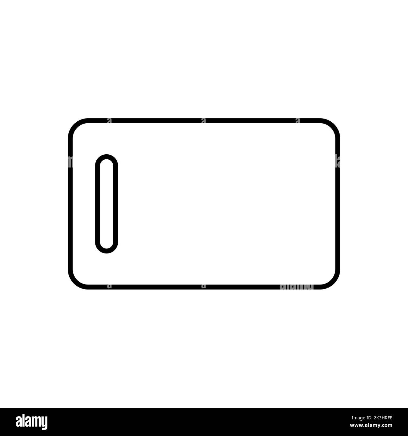 Cutting board outline vector black icon. EPS 10... Rectangular kitchen