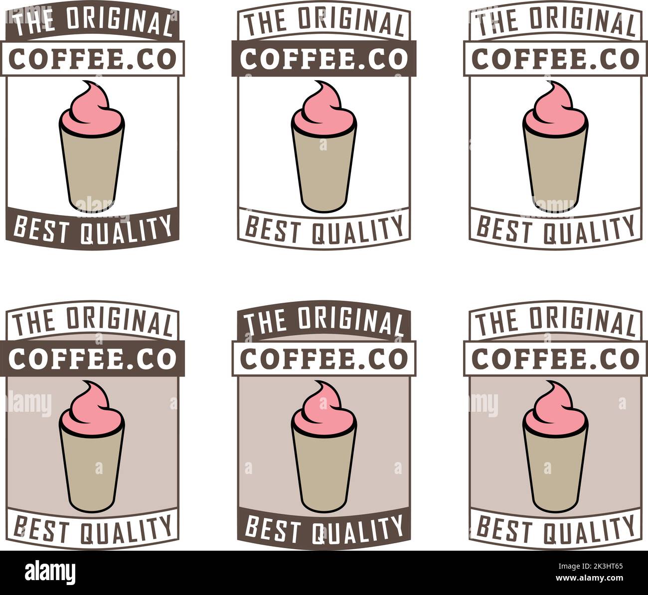 Iced Coffee Icon with Text isolated on a White Background Stock Vector