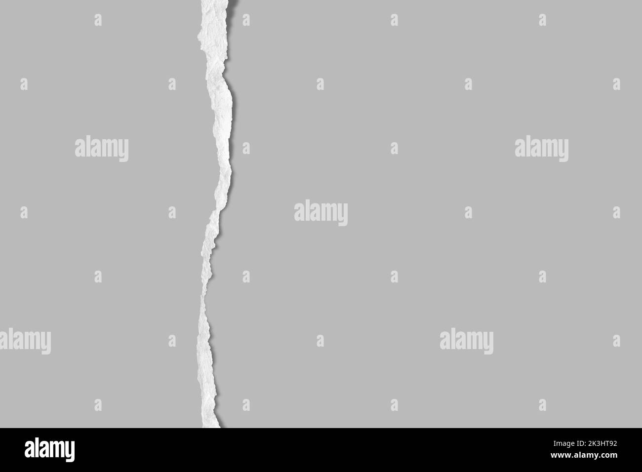 Grey template ripped paper background. Trendy landscape banner Stock Photo