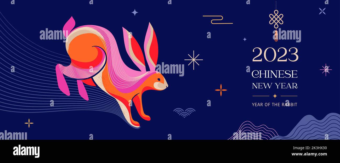 Chinese new year 2023 year of the rabbit Chinese zodiac symbol, Lunar