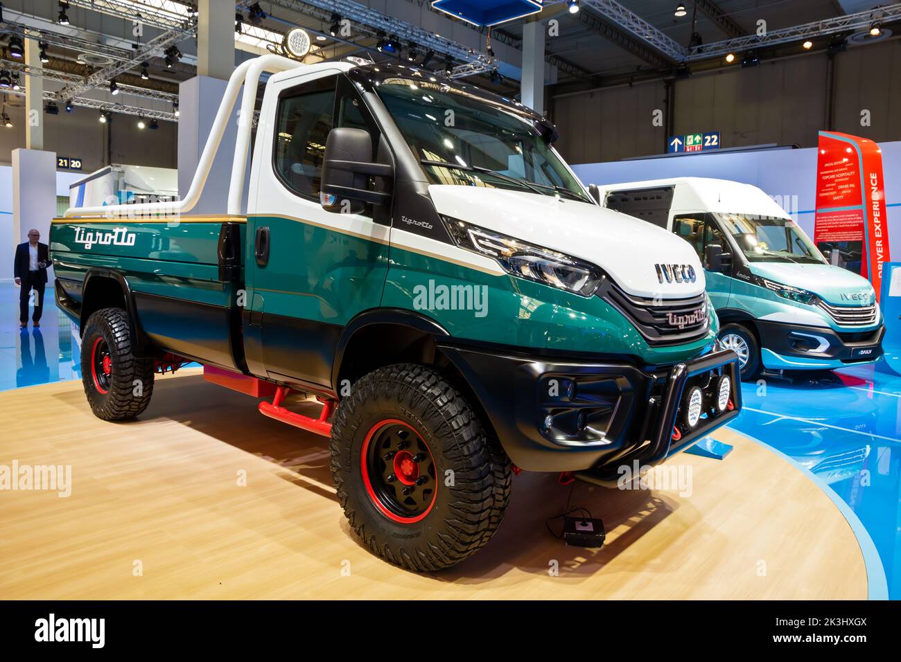 Iveco Daily 4x4 Tigrotto vehicle presented at the Hannover IAA Transportation Motor Show. Germany - September 20, 2022 Stock Photo