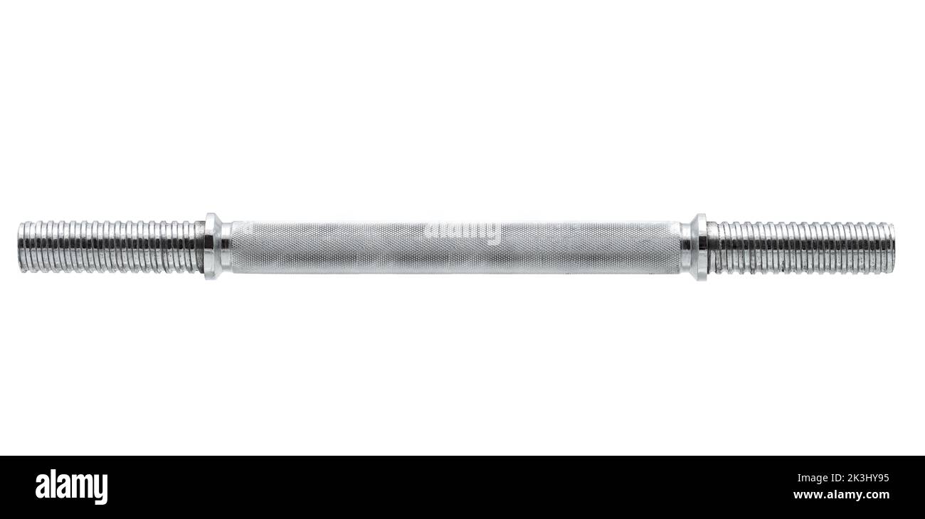 Sports equipment neck barbell metal without weight disk, object