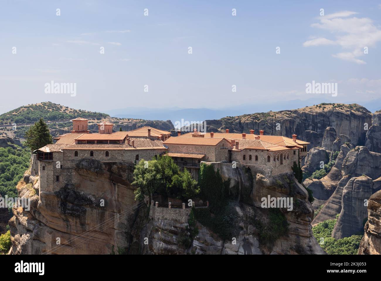 On tiny free areas of Varlaam Monastery rocky plateau, monks created ...
