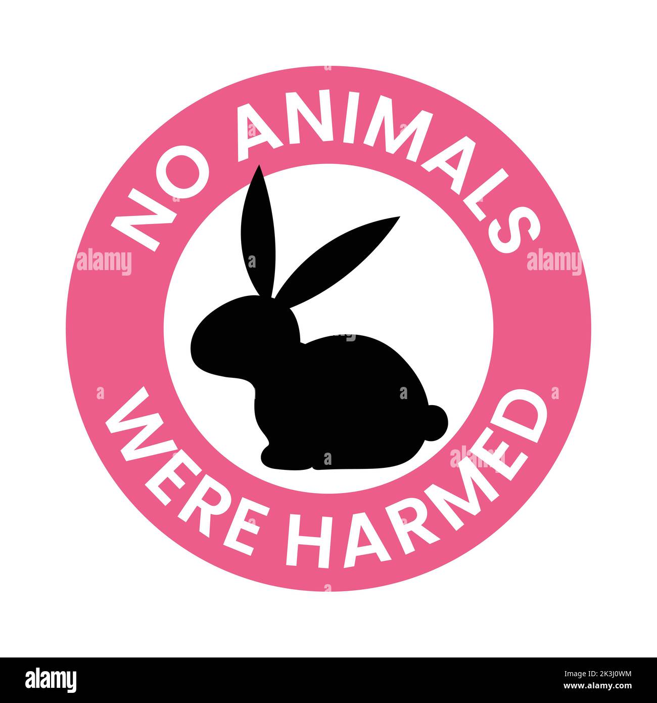 No Animals Were Harmed Illustration isolated on a White Background