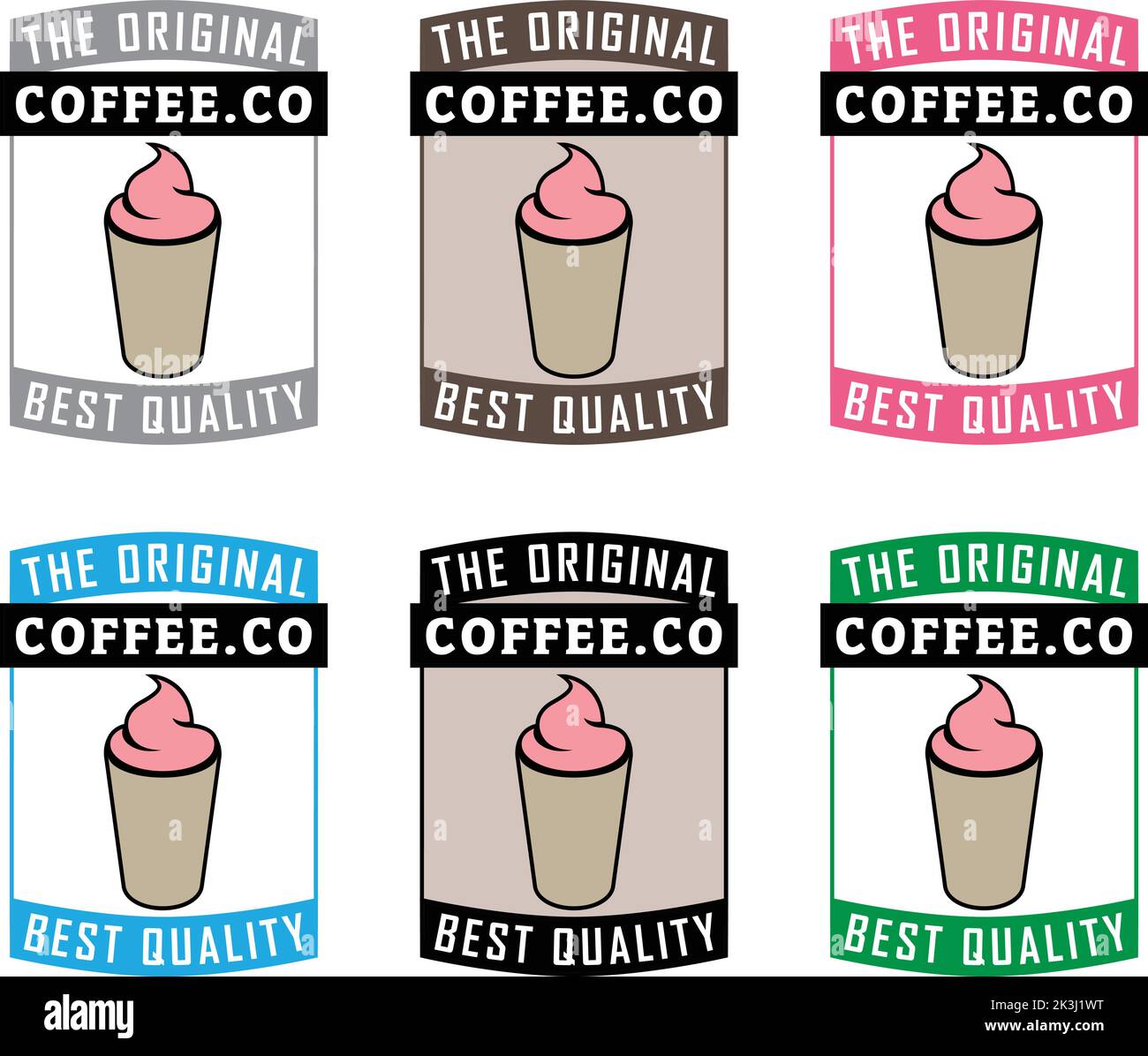 Iced Coffee Icon with Text isolated on a White Background Stock Vector
