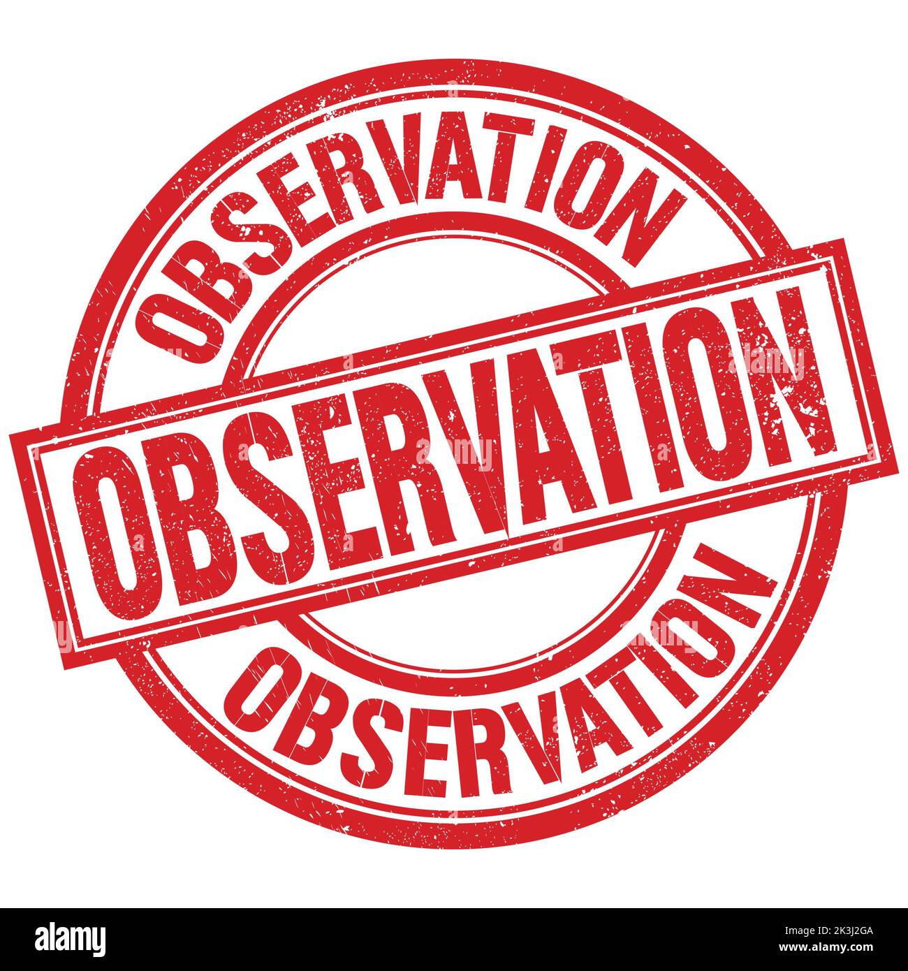 OBSERVATION text written word on red round stamp sign Stock Photo - Alamy