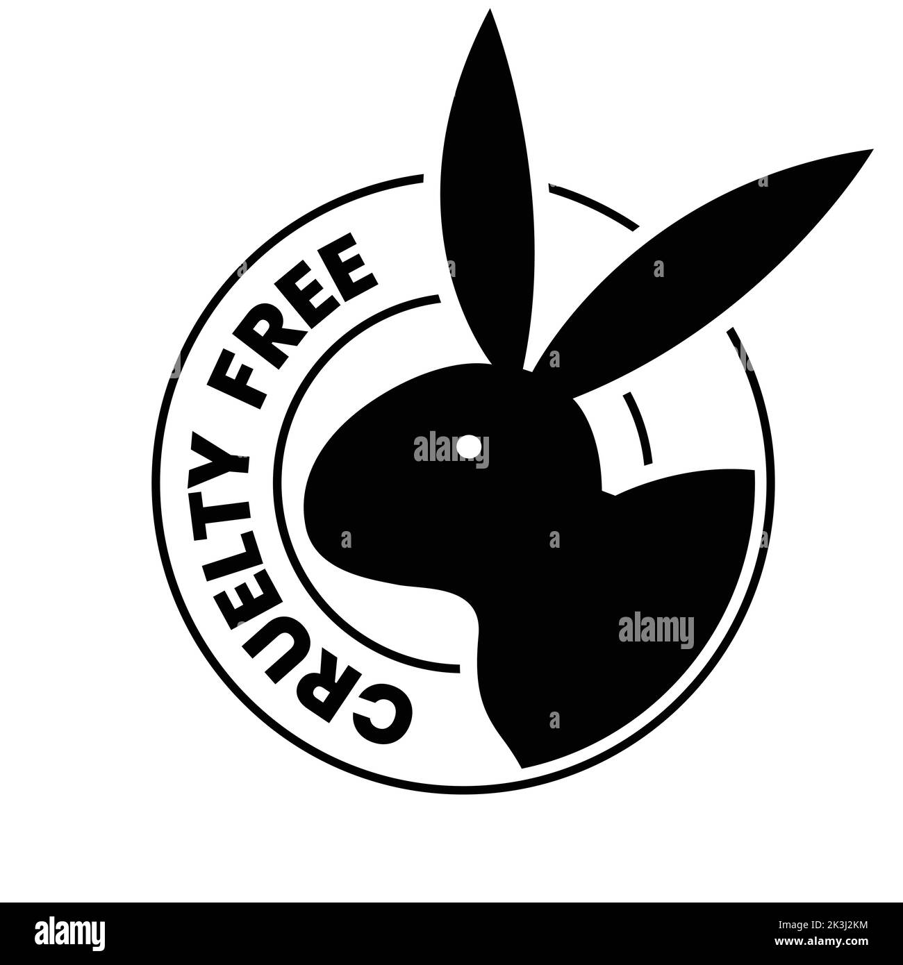 Black Cruelty Free Badge isolated on a White Background Stock Vector