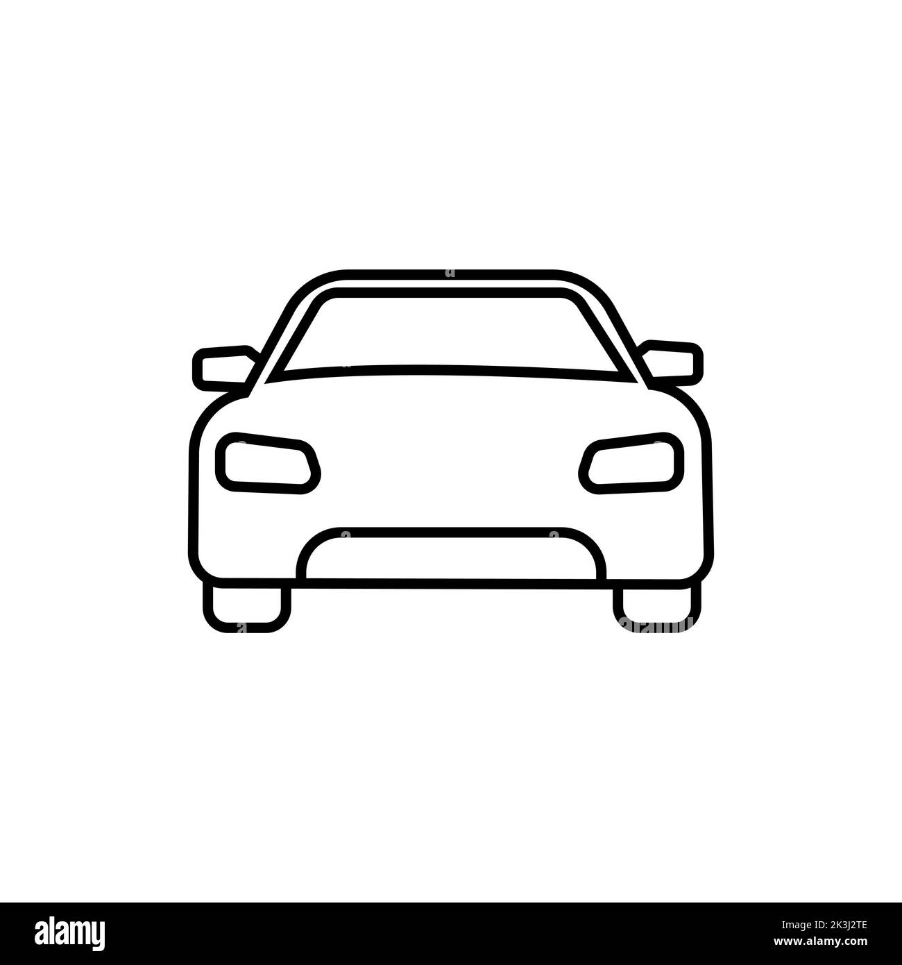 Passenger car line icon. Automobile, traffic, road. Transport concept. Vector illustration can be used for topics like transportation, travel, vehicle Stock Vector