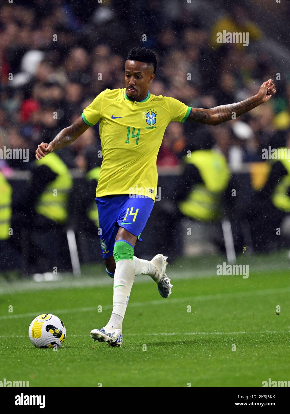 LE HAVRE - Eder Militao of Brasil during the International Friendly Match between Brazil and Ghana at Stade Oceane on September 23, 2022 in Le Havre, France. ANP | Dutch Height | Gerrit van Keulen Stock Photo