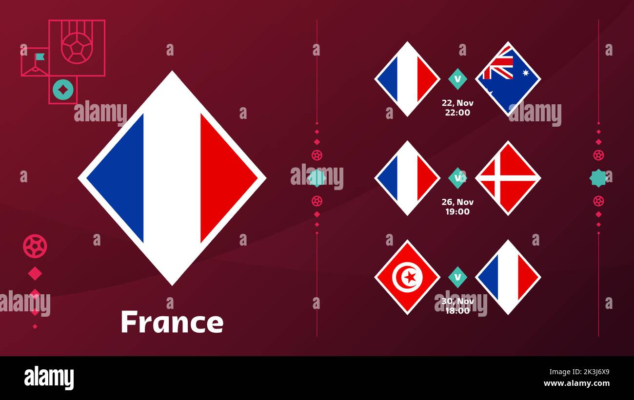 france national team Schedule matches in the final stage at the 2022 Football World Championship