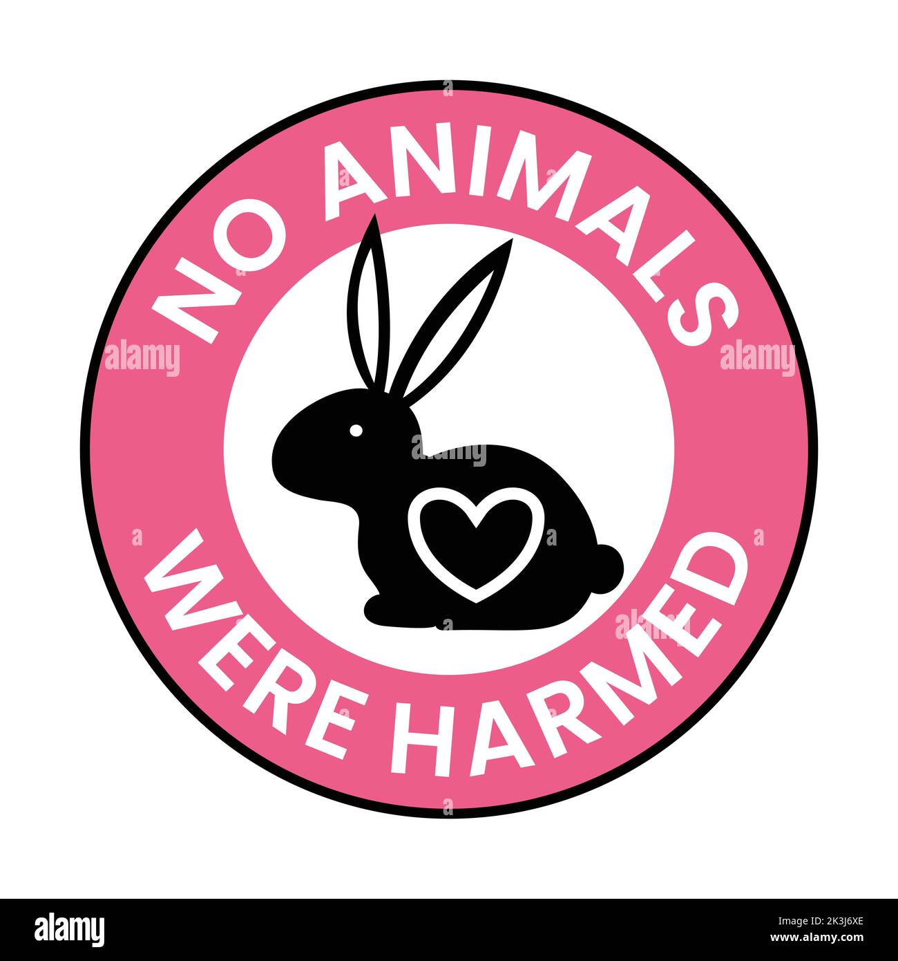 No Animals Were Harmed Illustration isolated on a White Background