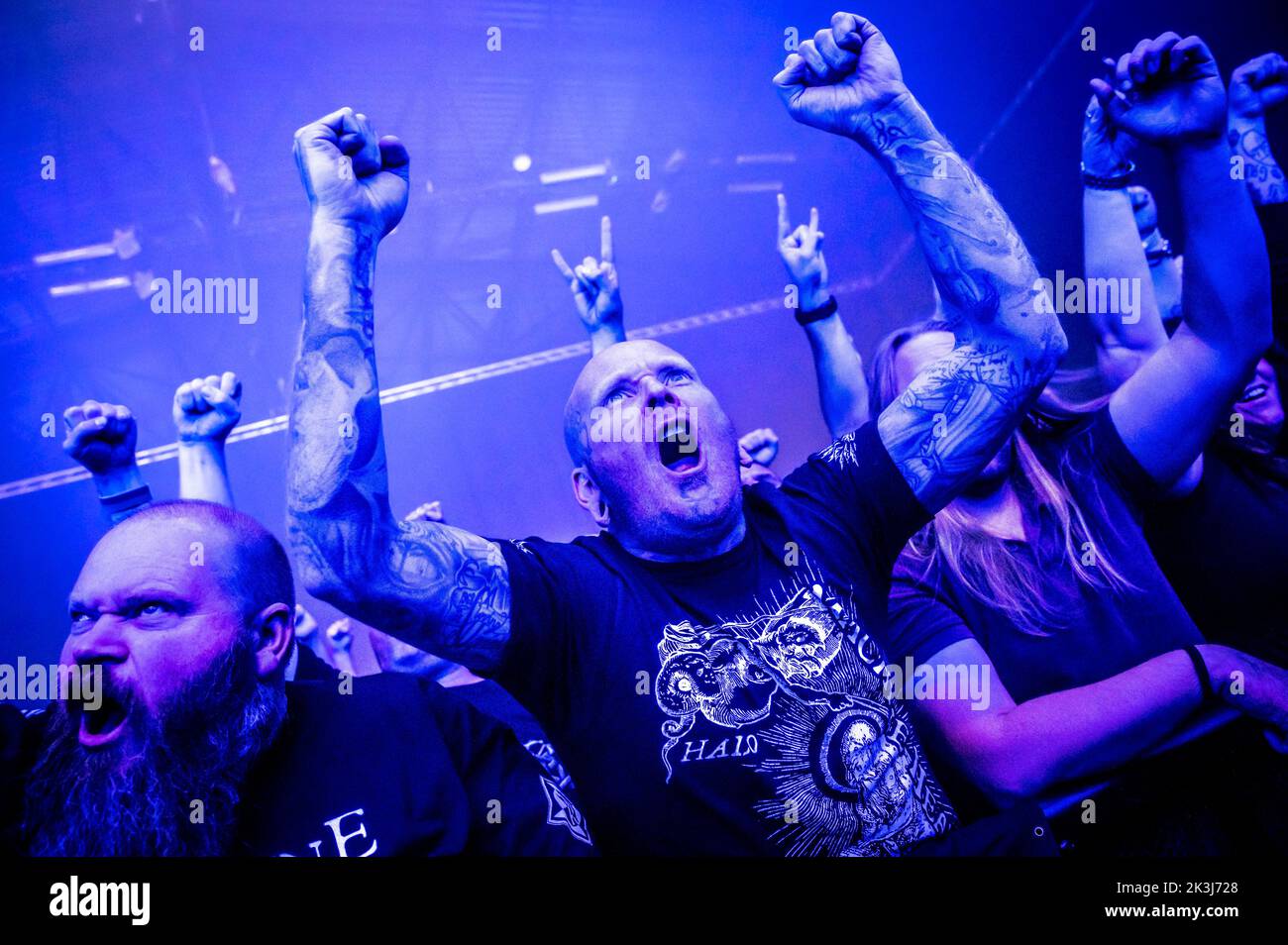 Copenhagen, Denmark. 26th Sep, 2022. Concert goers attend a live concert with the American heavy metal band at Forum Black Box in Frederiksberg, Copenhagen. (Photo Credit: Gonzales Photo/Alamy Live News Stock Photo