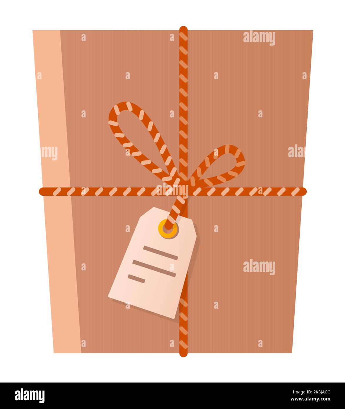 Gift wrap - modern flat design style single isolated image Stock Vector