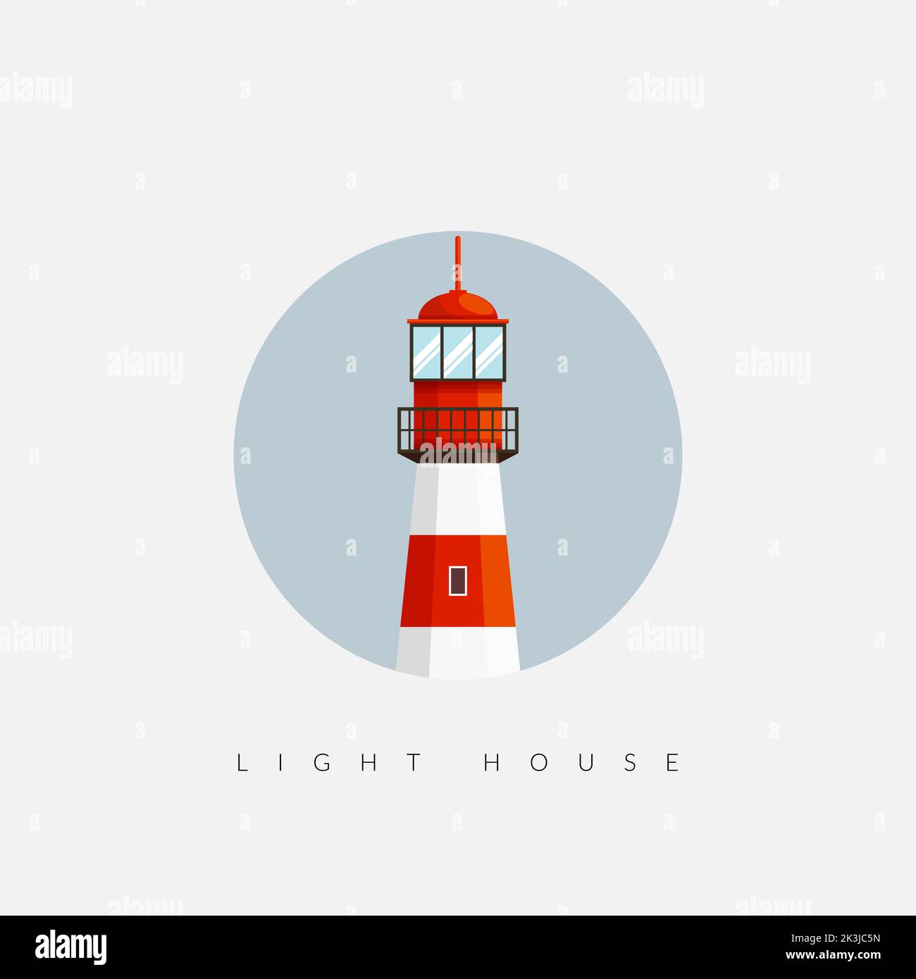 Guiding Lighthouse - Icon Illustration as EPS 10 File Stock Vector