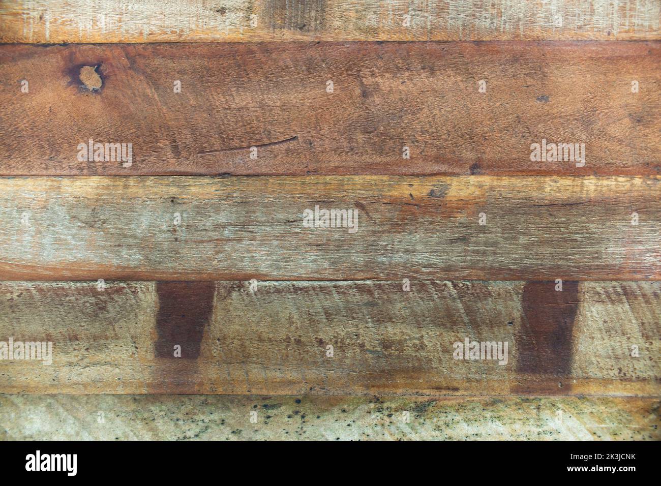Recycled old wooden planks background Stock Photo