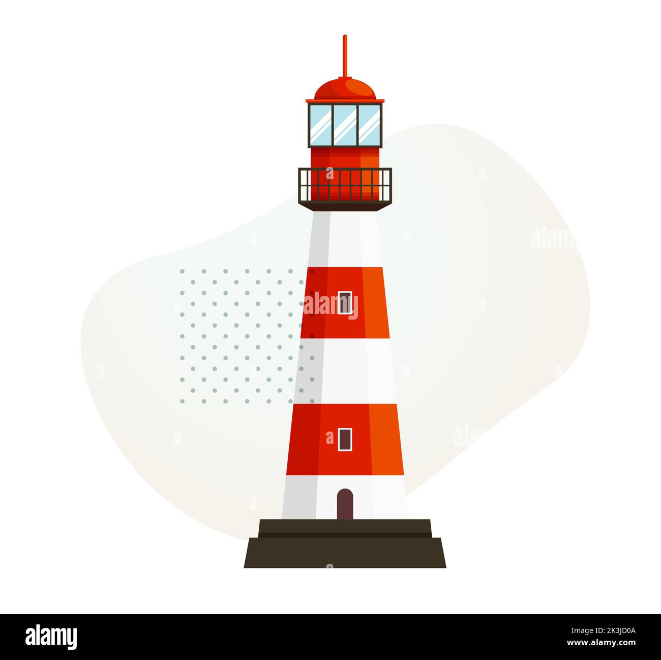 Guiding Lighthouse - Icon Illustration as EPS 10 File Stock Vector