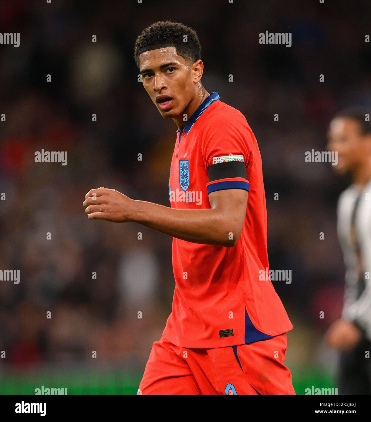 26 Sep 2022 - England v Germany - UEFA Nations League - League A - Group 3 - Wembley Stadium  England's Jude Bellingham during the UEFA Nations League match against Germany. Picture : Mark Pain / Alamy Live News Stock Photo